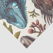 Vintage Iguana Nahtlose Malerei Seidenpapier (Ausschnitt)