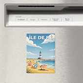 Vintage Île de Ré France Travel Magnet (In Situ (Geschirrspüler))