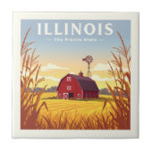 Vintage Illinois Fliese (Vorderseite)