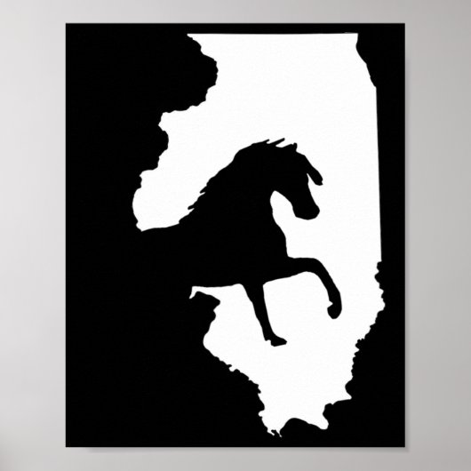 Vintage Illinois Pferderitte Poster (Vorne)