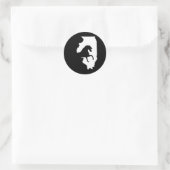 Vintage Illinois Pferderitte Runder Aufkleber (Tasche)