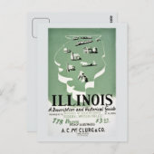 Vintage Illinois Reiseführer und Reiseführer Postkarte (Vorne/Hinten)
