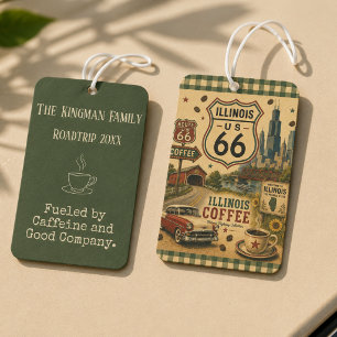 Vintage Illinois Route 66 Chicago Kaffee Reise Autolufterfrischer