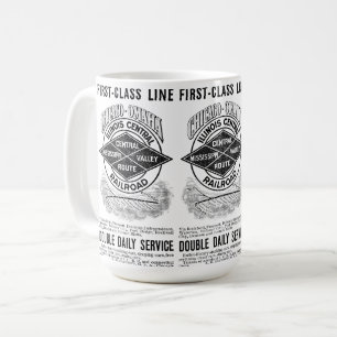 Vintage Illinois zentrale Eisenbahn Kaffeetasse