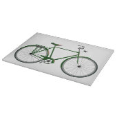 Vintage Illustrated Bicycle Art Glass Schneidebrett (Ecke)