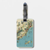 Vintage Illustrated California Parks Map Art Gepäckanhänger (Rückseite vertikal)