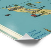 Vintage Illustrated California Parks Map Art Poster (Ecke)