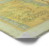 Vintage Illustrated San Francisco Map 1970 Poster (Ecke)