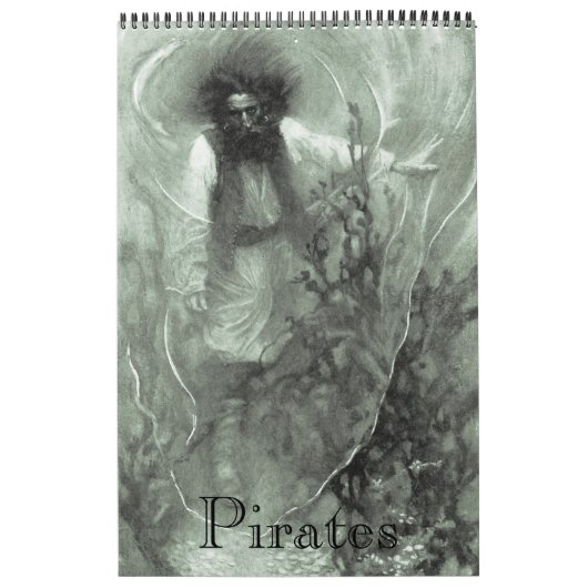 Vintage Illustration 12 Monat Pirate Kalender (Titelbild)