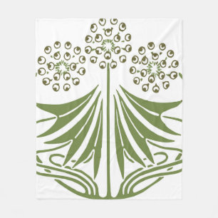 Vintage Illustration - Abstract Art Nouveau Beauti Fleecedecke