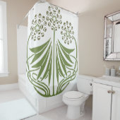 Vintage Illustration - Abstrakt Jugendstil Beauti Duschvorhang (Beispiel)