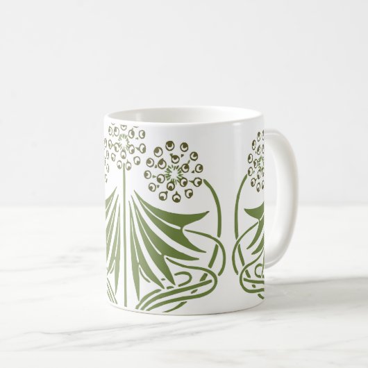 Vintage Illustration - Abstrakt Jugendstil Beauti Kaffeetasse (VorderseiteRechts)