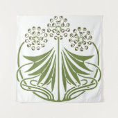 Vintage Illustration - Abstrakt Jugendstil Beauti Wandteppich (Vorderseite)