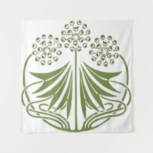 Vintage Illustration - Abstrakt Jugendstil Beauti Wandteppich