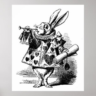 Vintage-Illustration Alice im Wunderland Poster