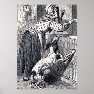 Vintage Illustration "Alte Mutter Hubbard" Poster