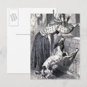 Vintage Illustration "Alte Mutter Hubbard" Postkarte (Vorne/Hinten)