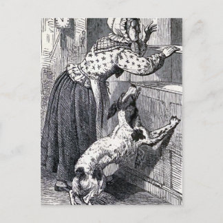 Vintage Illustration "Alte Mutter Hubbard" Postkarte