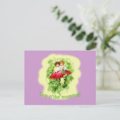 Vintage Illustration am Morgen Postkarte (Stehend Vorderseite)