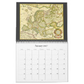 Vintage Illustration Antique World Maps Kalender (Jan 2027)