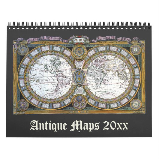 Vintage Illustration Antique World Maps Kalender (Titelbild)