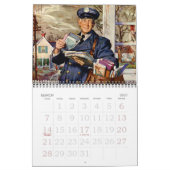 Vintage Illustration - Arbeitsplätze und Beruf in Kalender (Mär 2027)