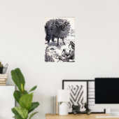 Vintage Illustration "Baa Baa Black Sheep" Poster (Heimbüro)