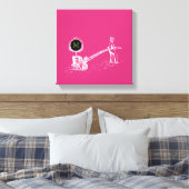 Vintage-Illustration Baum Topf Monogramm Leinwand (Insitu (Schlafzimmer))