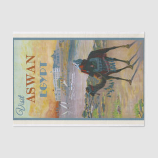 Vintage Illustration Besuch Assuan, Ägypten Seidenpapier