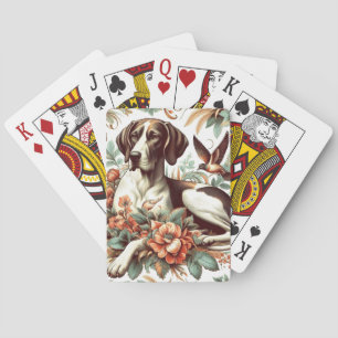 Vintage-Illustration Braque Français Spielkarten