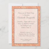 Vintage Illustration Brautparty Shower der 20er Ja Einladung (Rückseite)