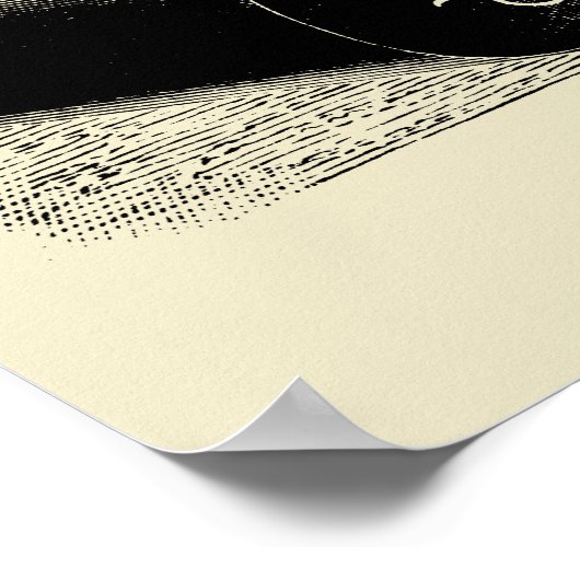 VINTAGE ILLUSTRATION Britisches Rasenmäher-Monogra Poster (Ecke)