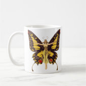Vintage Illustration Butterfly Fairy Kaffeetasse (Links)