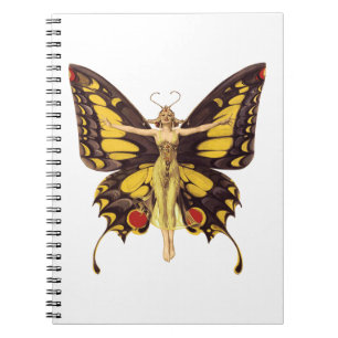 Vintage Illustration Butterfly Fairy Notizblock