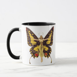 Vintage Illustration Butterfly Fairy Tasse