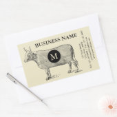 Vintage Illustration Cow Blanket Monogram Sticker (Umschlag)