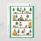 Vintage Illustration der 1920er Jahre Postkarte (Vorne/Hinten)