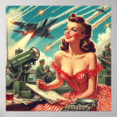 Vintage Illustration der 50er Jahre Poster (Vorne)