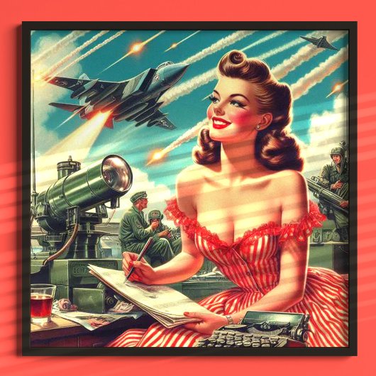 Vintage Illustration der 50er Jahre Poster