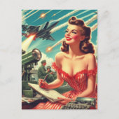 Vintage Illustration der 50er Jahre Postkarte (Vorderseite)