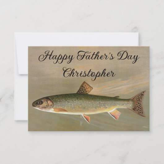 Vintage Illustration der Bachforelle (Vorderseite)