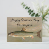 Vintage Illustration der Bachforelle (Stehend Vorderseite)