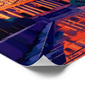 Vintage-Illustration der Basilika Saint Peters Poster (Ecke)