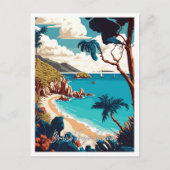 Vintage-Illustration der britischen Jungfrau Postkarte (Vorderseite)