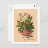 Vintage Illustration der französischen Fleurs Postkarte (Vorne/Hinten)