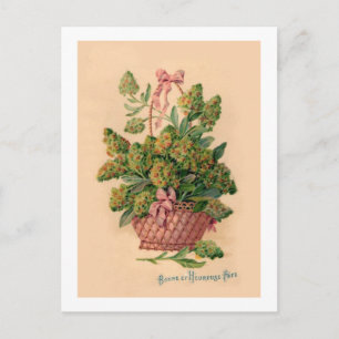 Vintage Illustration der französischen Fleurs Postkarte