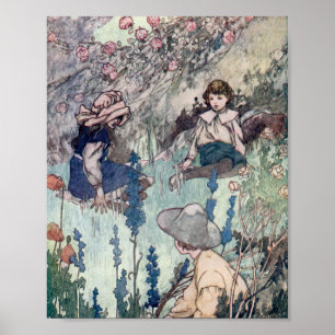 Vintage-Illustration Der geheime Garten Poster