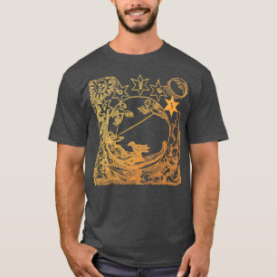 Vintage Illustration der Golden Alchemy Scene T-Shirt