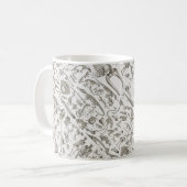 Vintage Illustration der menschlichen u. Kaffeetasse (Vorderseite Links)