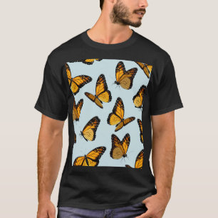 Vintage Illustration der Monarchschmetterlinge T-Shirt